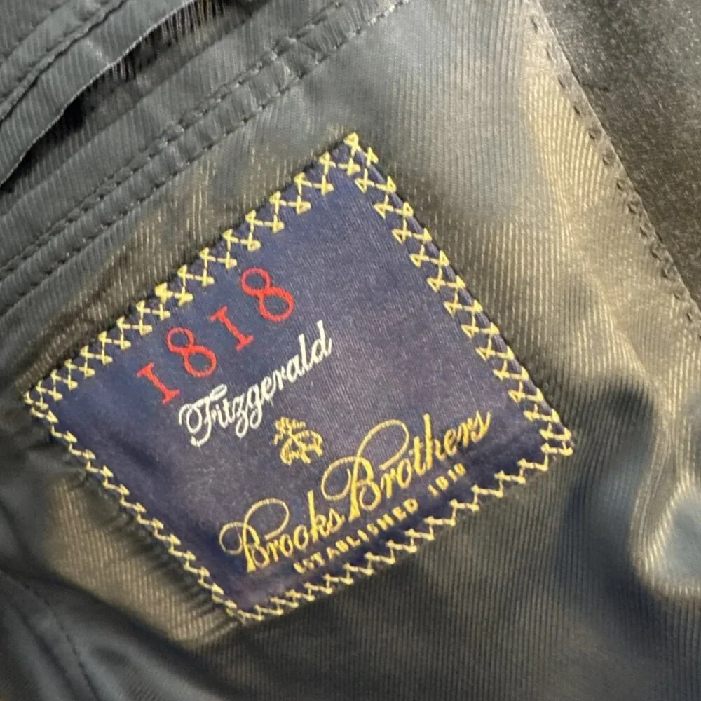 Brooks Brothers 1818‎ Fitzgerald Blazer 42XL Charcoal Wool USA Made